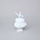 Dancer with lace (light blue) 8 x 6 x 12 cm, Kurt Steiner, Porcelain Figures Unterweissbacher