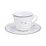 Coffee cup and saucer 0,2 l, Worpswede 4164 Rügen, Tettau Porcelain