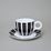 Cup and Saucer Šárka 160 ml, Black wide stripes, Goldfinger porcelain