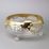 Crystal round bowl footed 26 x 12 cm, gold + enamel flowers, Bohemia