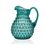 Crystal Jug 2000 ml, Aquamarin - Polka Dot, Kvetna 1794 Glassworks