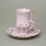 Cup 230 ml tall and saucer 16 cm for chocolate, Lenka 247p, Rose China Chodov