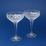 Set of 2 champaigne glasses, Maia cut, Bohemia Crystal