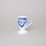 Candleholder 9 cm, Thun 1794 Carlsbad porcelain, BLUE CHERRY