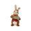 Rabbit figurine with accordeon 4 / 4 / 8cm, stoneware, Goebel