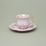 Šálek 90 ml a podšálek 12,5 cm mokka, Lenka 247p, Růžový porcelán z Chodova