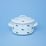 Soup cup / kettle 500 ml with handles and lid, blue flowers + green, G. Benedikt 1882