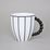 Mug Retro Z, White + Black Stripes, 400 ml, Porcelain Goldfinger