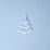 Christmas decoration - tree perforated 8,5 cm, Original Blue Onion Pattern