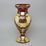 Vase 35 cm, RUBY RED glass, gold + enamel, Nový Bor glass