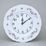 Clock wall 27 cm, Thun 1794, Carlsbad porcelain, BERNADOTTE white + flowers