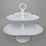 Etažer porcelánový s 3 hr. misek, v. 35 cm, Thun 1794, karlovarský porcelán, BERNADOTTE bílá