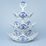 3-Compartement Dish Perforated Bowls19 + 24 + 28 cm, Original Blue Onion Pattern
