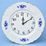 Wall clock 27 cm, Thun 1794 Carlsbad porcelain, BERNADOTTE blue rose