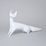 Fox III, 28 x 6 x 16,5 cm, White, Porcelain Figures Royal Dux Bohemia
