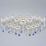18-dílná sada skleniček Claudia, smaltované kvítky + zlato, Novoborské sklo