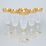 Crystal Glasses Champagne Set Romantic - Laura, 6 pcs. 150 ml, Gold, Ales Zverina - AZ Design