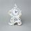 Clock Vlasta perforated 24 x 14 x 8 cm, Saxe, flowers, Royal Dux Bohemia