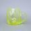 Glass OPTICA with handle (uranium glass), 500 ml, Glassworks Janov