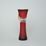 Studio Miracle: Vase Dark Red, 19,5 cm, Hand-decorated by Vlasta Voborníková