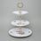 Etažer 3-dílný, Thun 1794, karlovarský porcelán, BERNADOTTE růže  plus  zlato