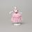 Dancerin with lace skirt 8 x 6 x 12 cm, Kurt Steiner, brick + rose skirt, Unterweissbacher porcelain