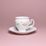 Pink line: Coffee cup and saucer 150 ml / 14 cm, Thun 1794 Carlsbad porcelain, BERNADOTTE roses