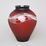 Studio Miracle: Váza červená, 22,5 cm, ruční dekorace Vlasta Voborníková