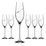 Siluette Celebration - Set of 6 Champagne Glasses 210 ml, Swarovski Crystals