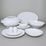Dining set for 6 persons, Thun 1794 Carlsbad porcelain, Loos white