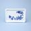 “Paper” Tray 24 x 17 cm, White Porcelain, Original Blue Onion pattern