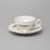 Tea cup and saucer 205 ml / 15,5 cm, Thun 1794 Carlsbad porcelain, BERNADOTTE ivory + flowers