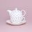 Pink Hearts: Tea for one set 3 pcs., English Fine Bone China, Roy Kirkham
