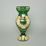Vase 35 cm, GREEN glass, gold + enamel, Nový Bor glass