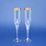 Champagne Glasses 125 ml, Golden Stripe, 21 cm, set 2 ks, Milan Mottl