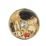 Brooch - The Kiss, 5 / 5 / 1 cm, porcelain, G. Klimt, Goebel