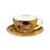 Cup and saucer 7 cm / 0,25 l, Porcelain, The Kiss, G. Klimt, Goebel