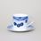 Cup and saucer 200 ml / 15 cm, Thun 1794 Carlsbad porcelain, BLUE CHERRY