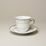 Cup coffee 130 ml and saucer 135 mm, Thun 1794 Carlsbad porcelain, MENUET platina