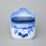 Dóza na zeď s dřevěným víkem 15 x 17 x 10,5 cm, Thun 1794, karlovarský porcelán, BLUE CHERRY