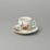 BERNADOTTE ivory chinese flowers: Cup and saucer Espresso 75 ml / 12 cm, Thun 1794, karlovarský porcelán
