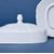 Butter dish COVER (LID), Thun 1794, karlovarský porcelán, BERNADOTTE white