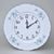 BERNADOTTE Gentiana + platinum: Wall Clock 27 cm, Thun 1794, Carlsbad porcelain
