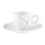 Espresso cup and saucer, Trio 71381 Highline, Seltmann Porcelain