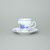 Coffee cup and saucer 150 ml / 14 cm, Thun 1794 Carlsbad porcelain, BERNADOTTE Forget-me-not-flower