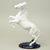 Kůň Napoleon 30 cm, pastel + isis, Porcelánové figurky zvířat Duchcov (2.j.)