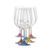 Spectrum 550 ml Rainbow - color set, red wine glass, 6 pcs., Crystalex