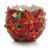 Poinsettia design sculptured porcelain small vase 17,5 cm, FRANZ Porcelain