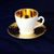 Cup 175 ml and saucer coffee, Opera GOLD inside, Cesky porcelan a.s.