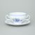 Cup for soup 300 ml  plus  saucer 18 cm, Thun 1794 Carlsbad porcelain, BERNADOTTE Forget-me-not-flower